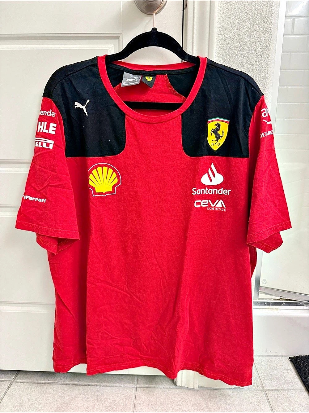 Puma Ferrari team jersey Red Black Size XXL